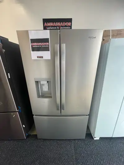 NEW 36” Water & Ice Maker Fridge (30 Cu.Ft) Stainless Steel , View more