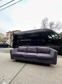 West elm Grey 3 Seater Couch 