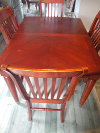 Dining Table (leaf), 6 chairs and Lighted China Cabinet