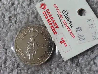 1989 Calgary Stampede Souvenir Dollar Salute to SADDLE BRONC RIDER'S $8