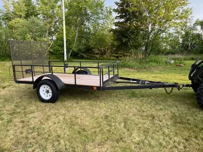 For sale 5x9 utility trailer. Measures 59.5" inside rails x 9'. Fit some side by sides, my J.D. RSX8...