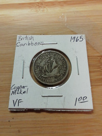 1965 British Carribean copper nickel VF token