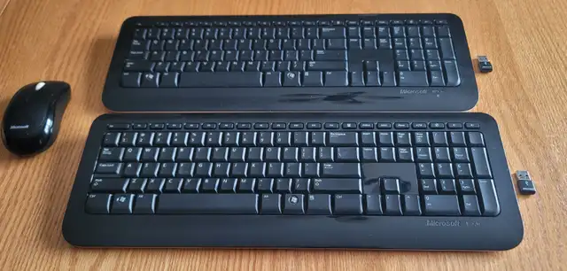 Two Microsoft wireless keyboards and a mouse in Mice, Keyboards & Webcams in Kitchener / Waterloo - Image 2