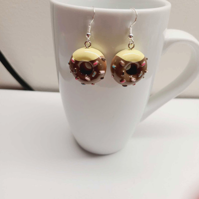 Chocolate Donut Earrings  in Jewellery & Watches in Belleville
