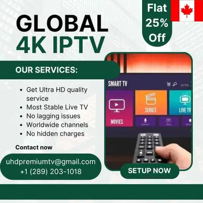 Stable 4K live channels with no buffering , View more