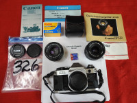 Canon AE1 Program 35mm SLR FILM camera packages - Pro. Serviced