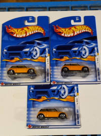 Hot Wheels Mini Cooper 2001 First Edition Lot of 3 Variation NIP