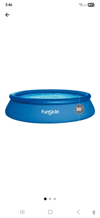 15' Inflatable Pool 36" Deep Includes - Filter Pump & Pool Vacuum - Solar Blanket - Pool Cover - Che...