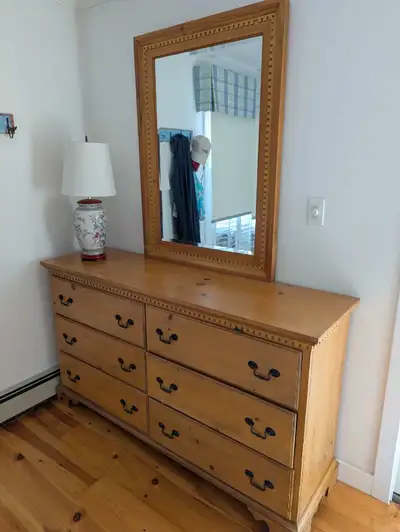 Chest of drawers and mirror, View more