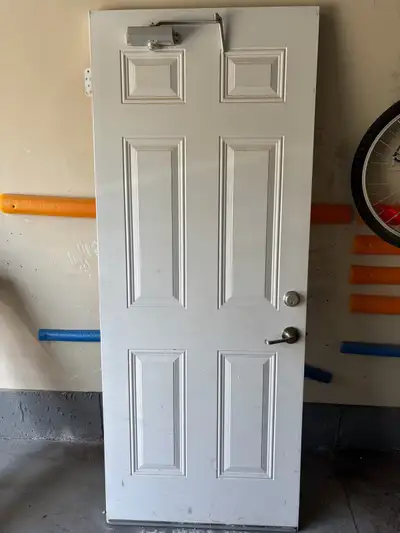 Exterior Metal Door 32” x 79” 6 Panel, View more