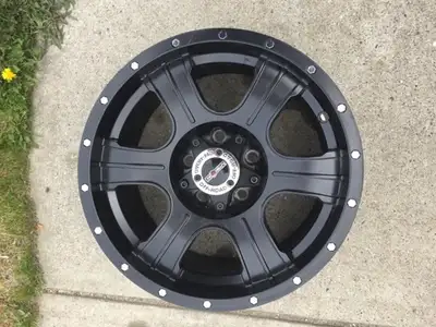 A SET 0F 4 BRAND NEW BLACK VISION ASSASSIN WHEELS 16X8 OFFSET 0, BORE 73.1 MM, 5 X 4.75 INCH(5x120.6...