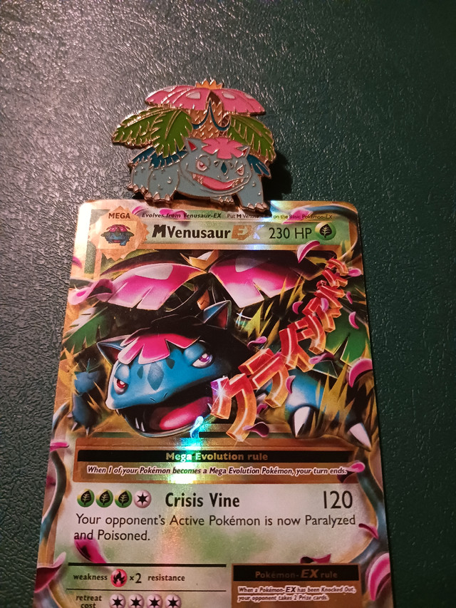 Pokemon Mega Venusaur EX + Official Pin in Toys & Games in City of Halifax - Image 2