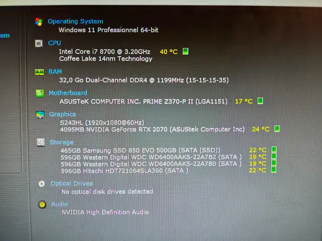 Gaming-PC | Intel i7 | 32Gb RAM | RTX 2070 | 500Gb SSD + 2Tb HDD in Desktop Computers in Laval / North Shore - Image 3