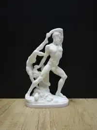 Greek Alabaster Handmade Statue (New) - Hercules and Lichas