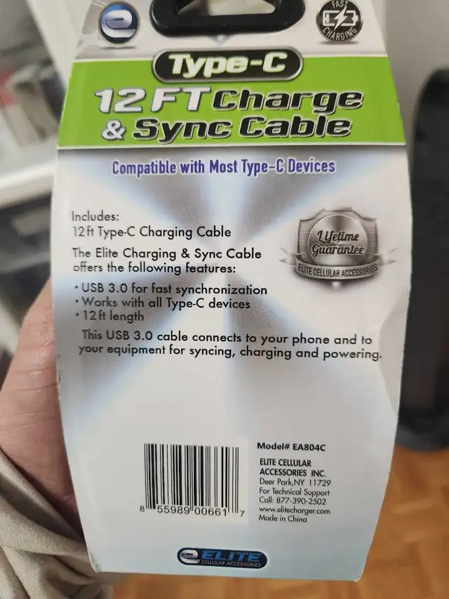 Elite Cellular Accessories Type-C Cable65151224081153121