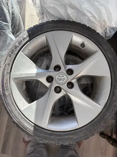 Selling multiple pairs of used winter and all-season tires, previously used on a 2013 Toyota Camry....