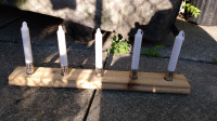 upcycled long tea light or taper candle holder