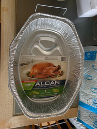 New Alcan® Oval Roaster w/handles 100%Recycled Aluminum Foil Pan