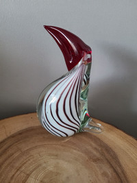 Glass bird sculpture 