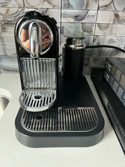 Nespresso w/Frother, Coffee & Pod Holder, View more