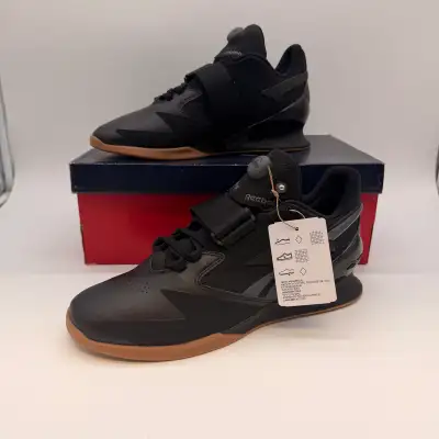 Brand new Reebok Legacy Lifter III men’s weightlifting shoes in Black/Gum. Features Reebok’s The Pum...