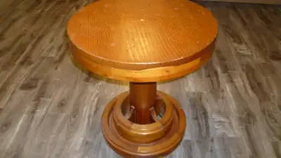 Solid Wood side table in excellent condition., View more