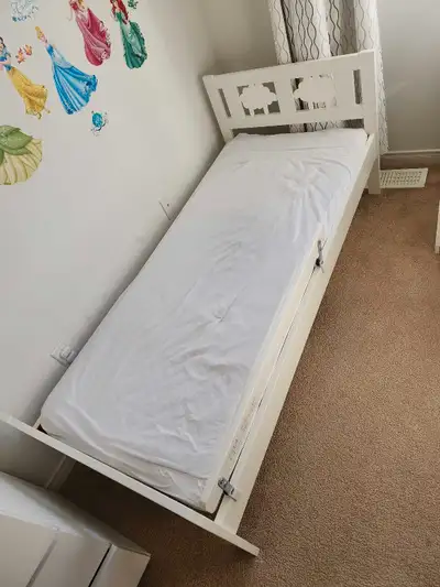 IKEA child/kid bed - mattress & guard rail included