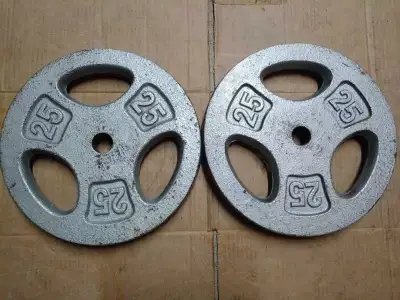 Pair of 25 lbs Standard 1 inch Weight Plates, View more