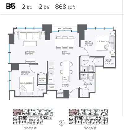 Lease Takeover: 2-BEDROOM, 2 BATHROOM (now one month rent free! Video Available) -865 square feet. T...