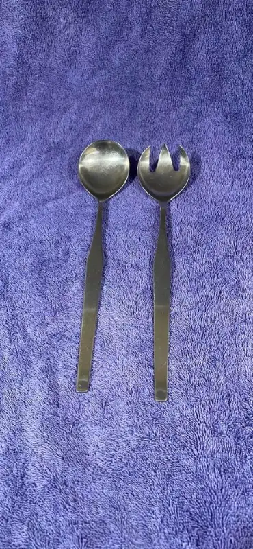 Hackman Finland HCK1 Satin Stainless 10 5/8" Salad Serving Set, View more