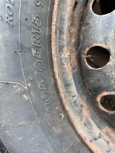 Winter Tires and rims. Lots of thread still on the tires.