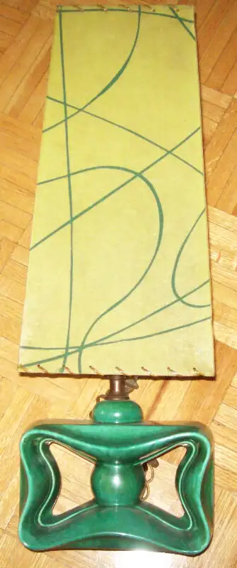 Mid Century Modern ROYAL HAEGER Green Lamp Original Shade Works, View more