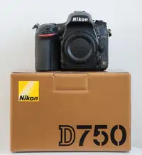 NIKON D 750 DIGITAL CAMERA FULL FRAME FX ORIGINAL BOX USED
