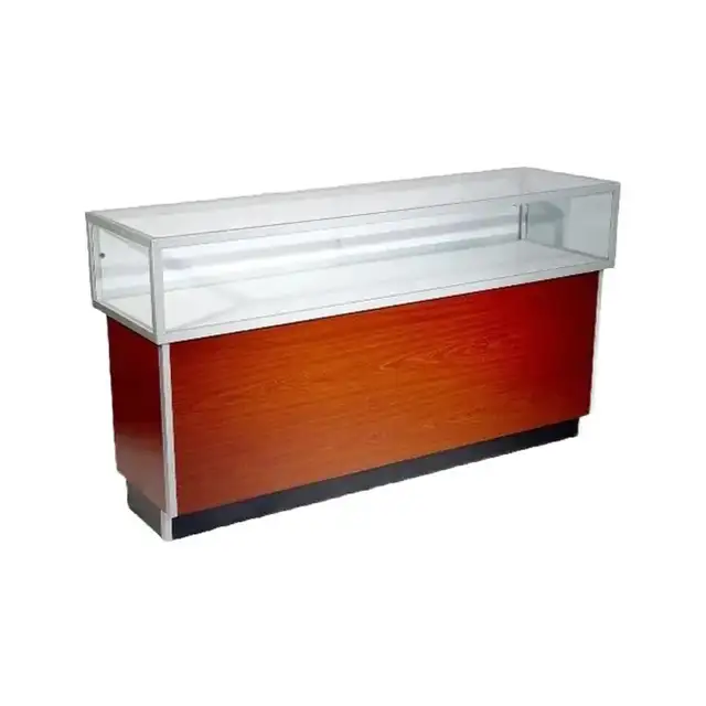 jewelry showcases for sale 4 foot glass and congiac wood color in Hutches & Display Cabinets in Edmonton - Image 5