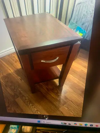 Very well Built End Table side table night table with Drawer., View more