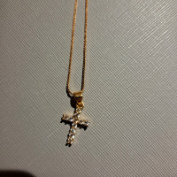  CZ Diamond Cross Necklace 