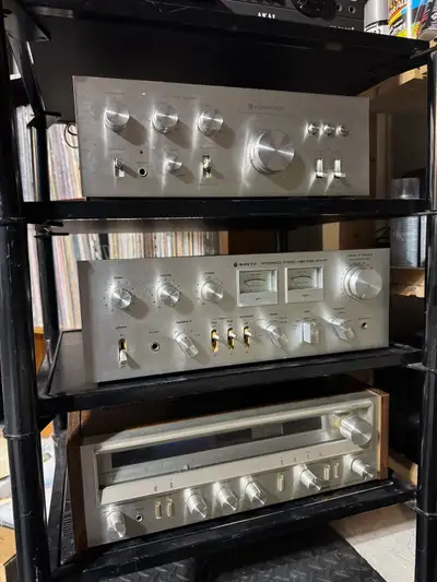 For Sale in Great Used Condition Black Audio Stand Multi-Shelf Rack Modular stand for audio equipmen...