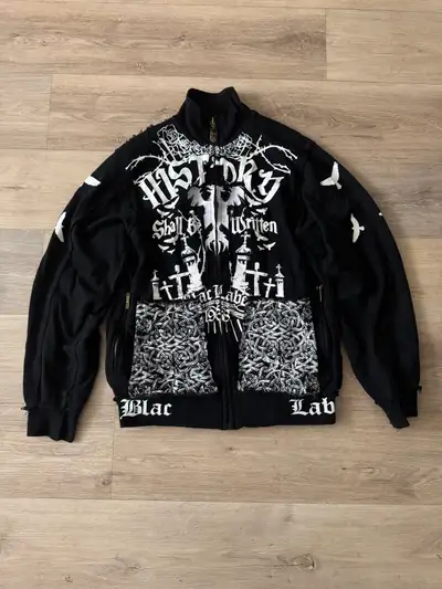 Y2K Blac Label Grunge Gothic Zip Up Jacket, View more