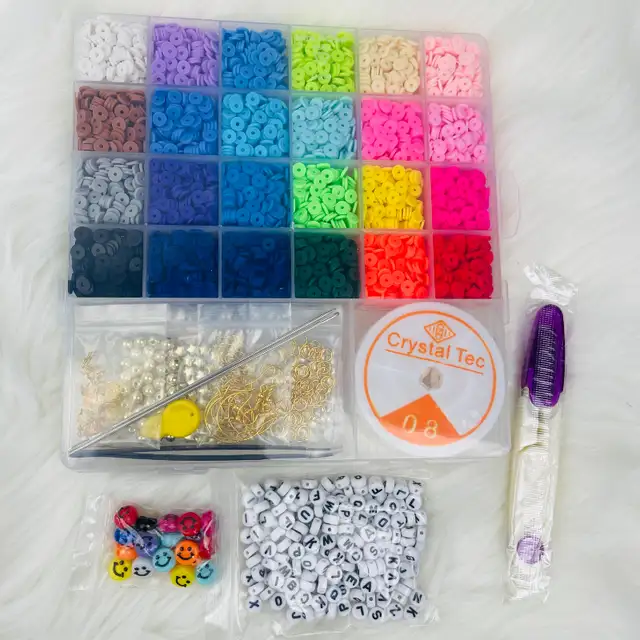 New 6000pcs Clay Beads Jewelry Making Kit For Adult, Kids 8+ in Hobbies & Crafts in Calgary - Image 4