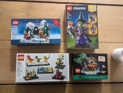 All sets are sealed and brand new in box. Winter Elves Scene 30$ Mystic Witch 20$ Ray the Castaway 3...