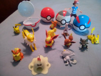 Pokemon Tomy toys, Pikachu, Charmander, Eevee, Alolan Meowth.