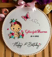Birthday gifts embroidery hoop 
