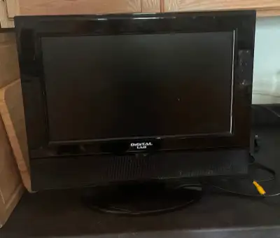 Flat tv with built in dvd player . I used for bedroom But upgrading to larger one . I will also exch...