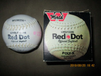 Vintage WORTH RED DOT LIVELY CORE Official Softball New In Box