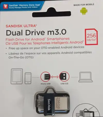 SANDISK ULTRA DUAL DRIVE FLASHDRIVE 256 GB, View more