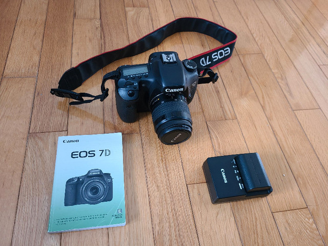 Canon EOS 7D digital SLR camera with 35-80 mm Canon lens in Cameras & Camcorders in Miramichi