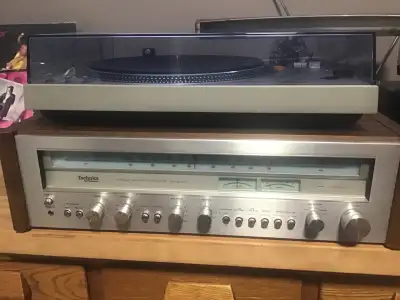 Vintage Power Technics Receiver & Turntable, View more