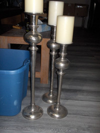 3 Standing Candle Holders