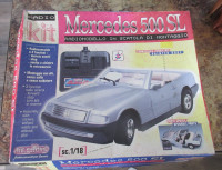 Vintage R/C Toy Mercedes 500SL Model Kit. NOS in Box.