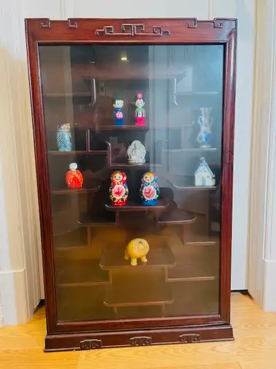 Chinese Rosewood Wall Display Cabinet, View more